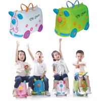 3 IN 1 Kids Slid Animal Storage Luggage Ride On Suitcase For Children