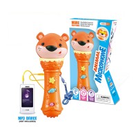 Cartoon bear design electric musical kids karaoke toy