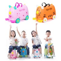 Travel Portable Carry Toy Storage Cute Animal Kids Ride On Suitcase